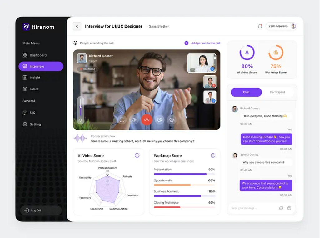AI Resume Builder Interface